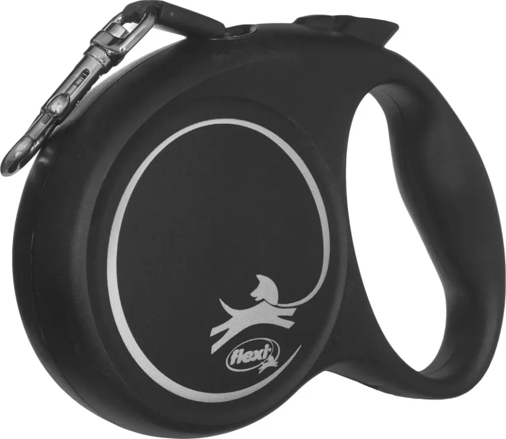 Rrip për qen Flexi Automatic, 5m, i zi - 3