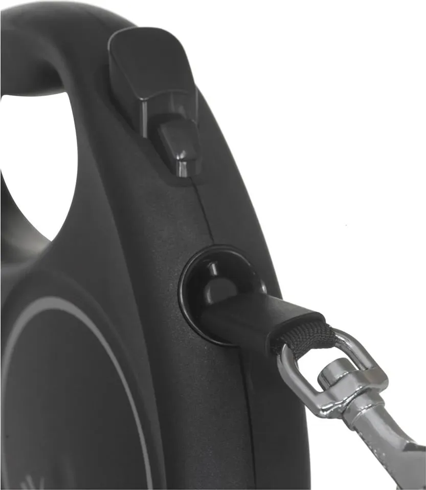 Rrip për qen Flexi Automatic, 5m, i zi - 5
