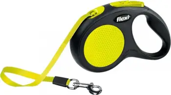 Rrip Flexi Neon, për qen, S, 5m / 15 kg, i verdhë