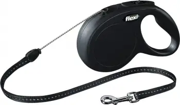 Rrip i tërheqshëm për qen, Flexi CLASSIC, 8 m, i zi