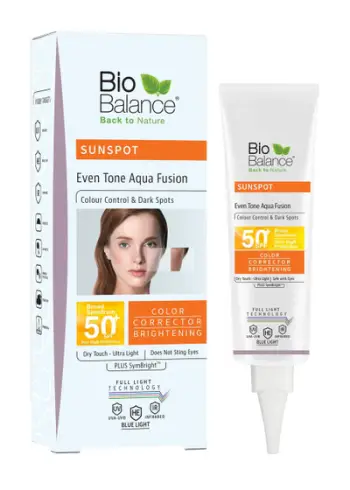 Krem i diellit për fytyrë Bio Balance Even Tone Aqua Fusion 50+, 40ml