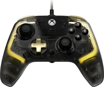 Gamepad Gamesir Kaleid Flux, me kabllo, RGB, transparent i zi