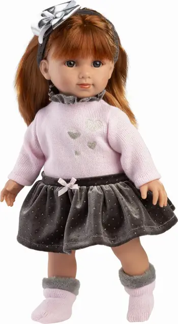 Kukull Llorens Nicole, 35 cm, pambuk organik, për fëmijë