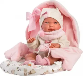 Kukull Llorens Baby Doll Nica, 40 cm, trup vinili, për fëmijë 3+