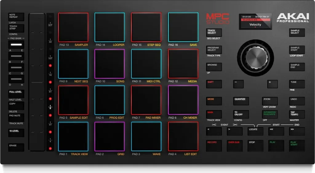 Kontroller MIDI Akai MPC Studio, 16 pade RGB, USB, argjend - 3