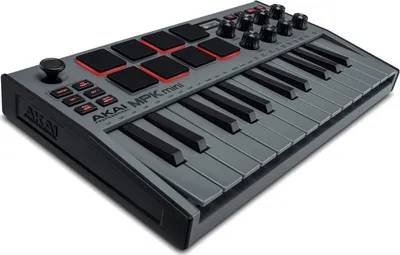 Mikset për DJ AKAI MPK Mini MK3, MIDI USB, e zezë / hiri - 1
