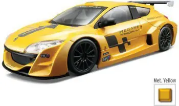 Lodër makinë Bburago Renault Megane Trophy, 3+, e verdhë