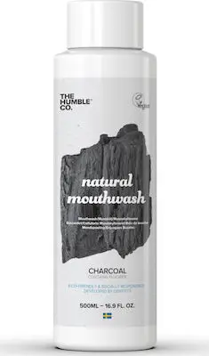 Ujë pastrues për gojë The Humble Co. Charcoal, 500ml