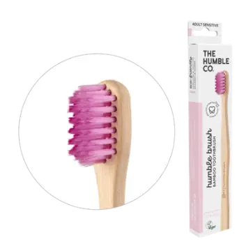 Brushë për të rritur The Humble Co., bambu, me fije shumë të buta (sensitive), vjollcë