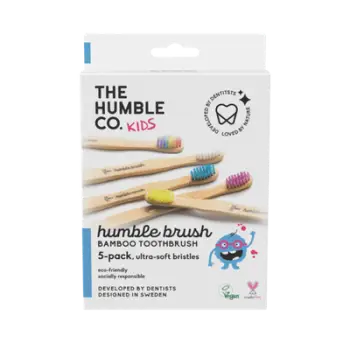 Brusha për fëmijë The Humble Co., me fije shumë të buta, shumë-ngjyrëshe, 5 copë