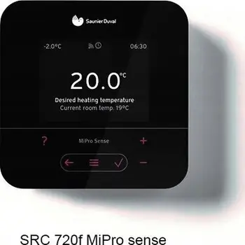 Termostat pa tela Saunier Duval SRC720f MiPro Sense, kontroll inteligjent ngrohjeje, për kazan Isofast dhe Isotwin