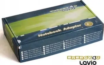Adapter karikues për laptop Energy4U PA05, 19.5V 4.62A, 90W, i zi