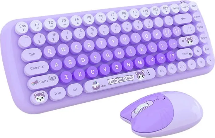 Set tastierë dhe maus wireless MOFII Candy SMK-632M3A, vjollcë - 1