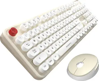 Set tastierë + maus wireless MOFII Sweet 2.4G, bardhë/bezhë