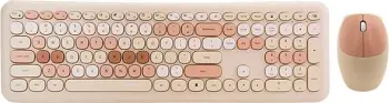 Set tastierë + maus wireless MOFII SMK-666395AG, 2.4G, bezhë/kafe