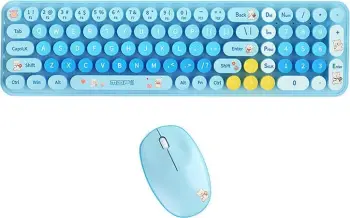 Set tastierë dhe maus wireless MOFII Baby Bear, blu