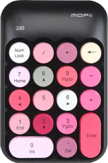 Tastierë numerike wireless MOFII X910, e zezë-kuqe
