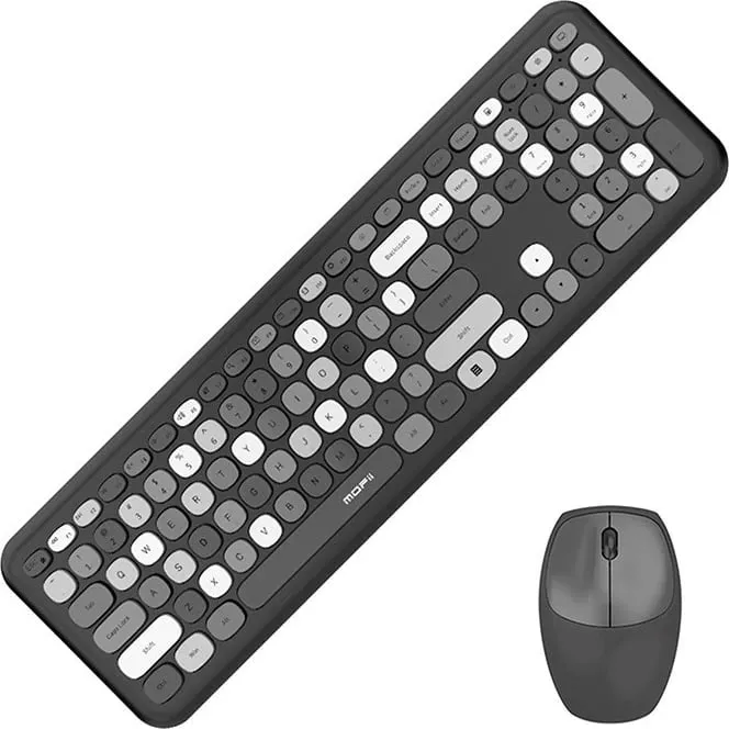 Tastierë dhe maus Mofii 666, wireless, USB, e zezë - 2