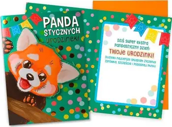 Kartolinë urimi KUKARTKA DKP-055 Birthday Panda, format i madh, me zarf, shumëngjyrëshe