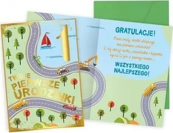 Karta urimi KUKARTKA B6, ditëlindja e parë, dizajn makina, shumëngjyrëshe
