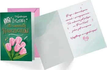 Kartë urimi KUKARTKA Passion Premium B6 PR-426, për mësues, me zarf