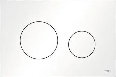Buton shkarkimi TECE Loop 9240926, për WC, plastikë, i bardhë mat - 1