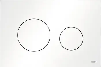 Buton shkarkimi TECE Loop 9240926, për WC, plastikë, i bardhë mat