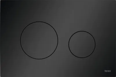 Buton shkarkimi TECE TECEloop për WC, plastikë, montim frontal ose sipër, i zi mat - 1