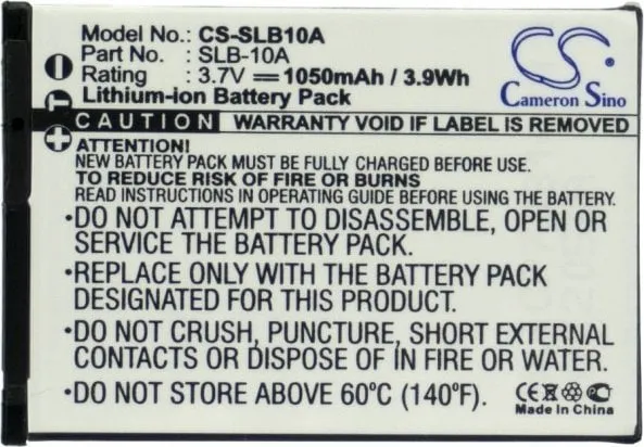 Bateri për kamerë Cameron Sino CS-SLB10A, 1050mAh, 3.7V - 4
