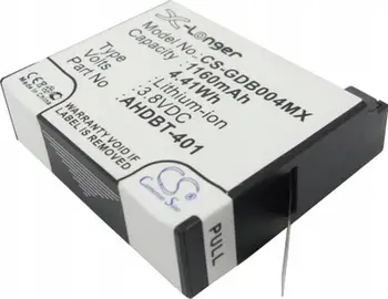 Bateri për kamerë sportive Cameron Sino CS-GDB004MX, 1160mAh, Li-ion, e zezë