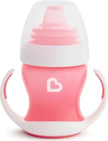 Kupë për fëmijë Munchkin Gentle Transition Cup rozë, 118 ml
