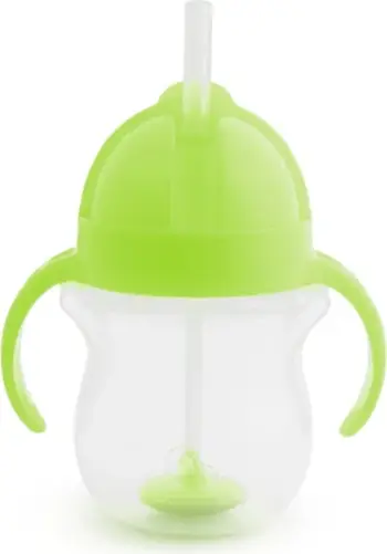 Shishe për fëmijë Munchkin Click Lock Weighted Straw Trainer e gjelbër, 207 ml