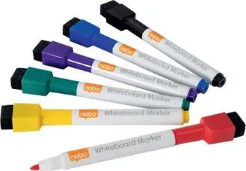 Markera whiteboard Nobo Mini 1903792, majë e hollë, set 6 copë, shumëngjyrëshe