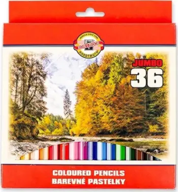 Set ngjyrash Koh I Noor Omega Jumbo Crayons, 36 copë (Model 377955)