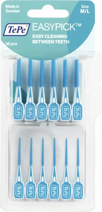 Furça interdentale/Floss TePe EasyPick M/L blue 36 copë
