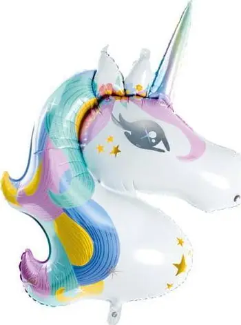 Balonë folie PartyDeco Unicorn, 73x90cm, shumëngjyrëshe