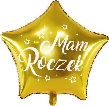 Balonë folje PartyDeco Star It’s My First Birthday, 48cm, ari