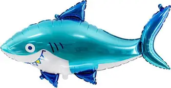 Balon folie PartyDeco Shark, 92x48cm, shumëngjyrëshe