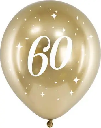 Ballona PartyDeco Glossy, 30cm, set 6 copë, ari