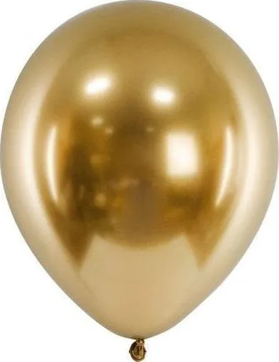 Balona PartyDeco Glossy, 30cm, 50 copë, ngjyrë ari - 1