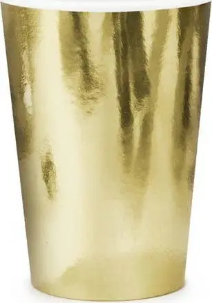 Gotë letre PartyDeco, 220ml, set 6 copë, ngjyrë ari metalik