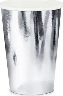 Gotë letre PartyDeco Silver, 220 ml, set 6 copë, argjendi