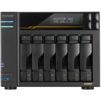 NAS Asustor Lockerstor 6 Gen3 AS6806T, 16GB RAM, 6 vende, e zezë