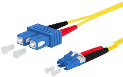 Kabllo rrjeti Metz Connect OS2 Singlemode, 0.5m, duplex, e verdhë - 1