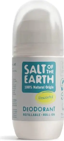 Deodorant natyral Salt of the Earth Unscented Roll-On, 75 ml