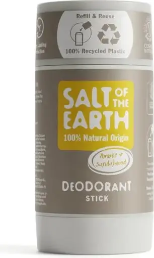 Deodorant natyral Salt of the Earth Amber & Sandalwood Stick, 84 gr