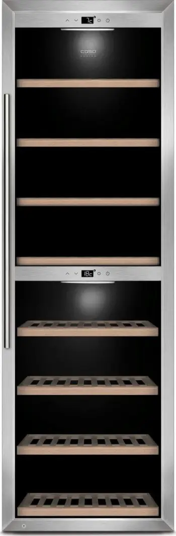 Frigorifer vere CASO WineComfort 180, 180 shishe, 2 zona temperature, i zi