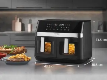 Fritezë ajri XXL Double Hot Air Fryer, 14L, 10 programe, e zezë