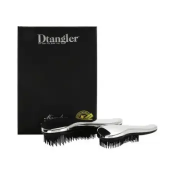 Set brushë për flokë Dtangler, 2 copë, ngjyrë argjendi