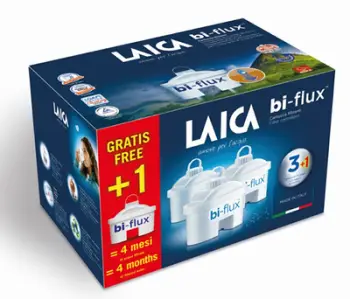 Filtera për ujë të pastër Laica F3 + 1M Bi-flux, 4 copë
